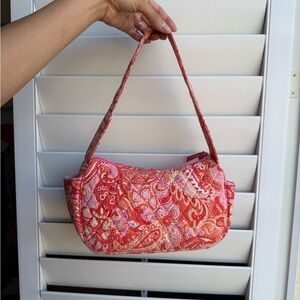 Vera Bradley RETIRED Hobo Shoulder Bag Purse EUC Pink Paisley